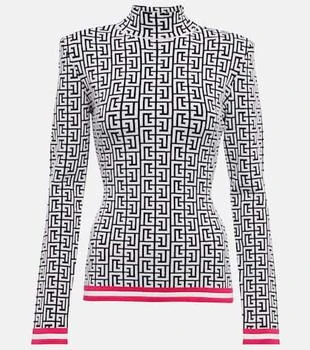 Balmain | Monogram wool-blend sweater