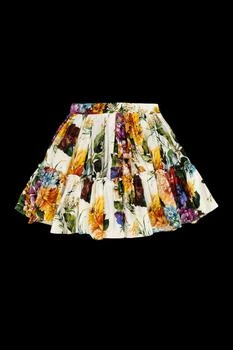 Dolce 
Gabbana | Dolce 
Gabbana Kids Flower-Print Poplin Skirt
