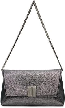 Tom Ford | Gunmetal Mini Hammered-Effect Fabric Nobile Bag