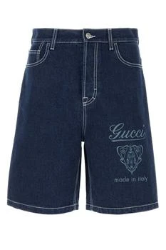 Gucci | Gucci Logo Detailed Denim Shorts