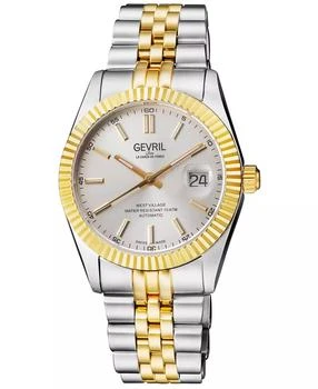 Gevril | Men's West Village Swiss Automatic Two-Toned SS IPYG Stainless Steel Bracelet Watch