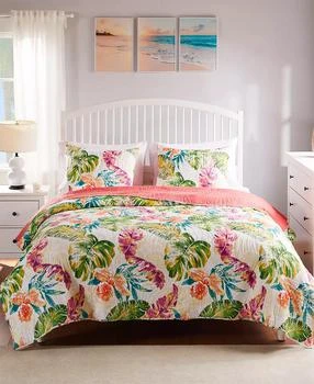 Tropics Coastal Palm 3 Piece Quilt Set