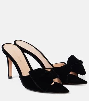 Gianvito Rossi | 85 bow-detail velvet mules