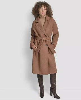 Women's Belted Notch Collar Coat