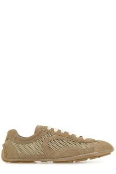 Prada | Prada Mesh-Panelled Lace-Up Sneakers