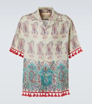 Valentino | Paisley linen bowling shirt