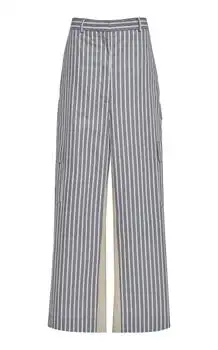 Stella McCartney | Stella McCartney Striped Cotton Wide-Leg Pants - Moda Operandi