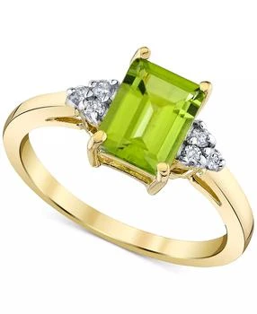 Macy
s | Peridot (1-3/4 ct. t.w.) 
Diamond (1/8 ct. t.w.) Ring in 14k Yellow Gold