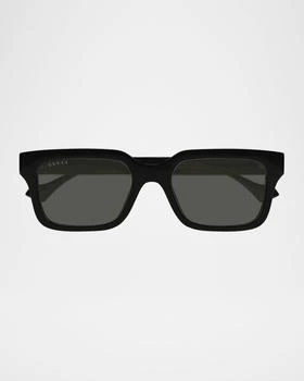 Gucci | Men's Transparent Rectangle Sunglasses