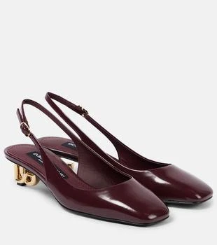 Dolce
Gabbana | DG 40 patent leather slingback pumps