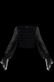 Balmain | Balmain Edge-To-Edge Tweed And Chiffon Jacket