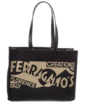 Salvatore Ferragamo | Ferragamo Logo Medium Canvas
Leather Tote