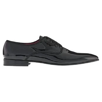 Salvatore Ferragamo | Men
s Patent Lace Up Debry Shoes In Black