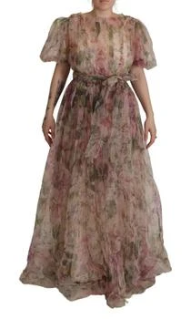 Dolce & Gabbana | Floral Print Long Maxi Gown Women's Dress (Pre-Owned)