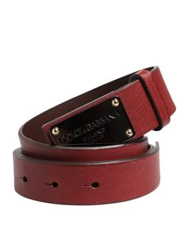 Dolce
Gabbana Classic Leather Metal Logo Buckle Men
s Belt