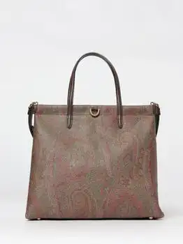 ETRO | Coated Cotton Shopping Bag with Paisley Jacquard Etro