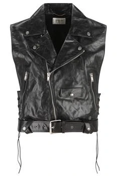 Yves Saint Laurent | Saint Laurent Zip Detailed Lace-Up Biker Vest