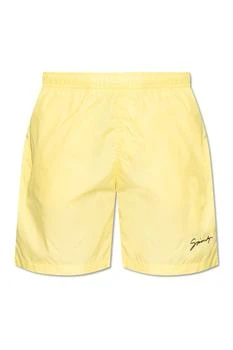 Givenchy | Givenchy Logo Embroidered Elastic-Waist Swim Shorts