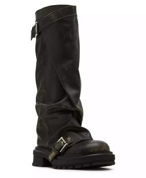 Women's Restore Knee-High Slouchy Lug-Sole Moto Boots, Regular & Wide Calf