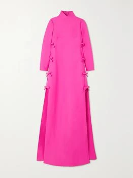 Valentino | Bow-detailed Wool And Silk-blend Crepe Gown  - IT42