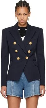 Balmain | Navy Double-Breasted Blazer