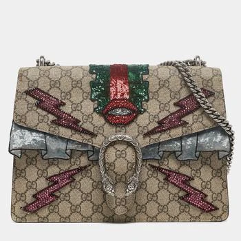 Gucci | Gucci Dionysus Medium Beige Coated Canvas, Crystals and Sequins Shoulder Bags