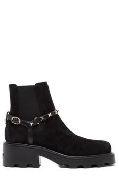 Valentino | Valentino Garavani Rockstud Buckle Strap Chelsea Boots