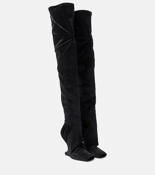 Rick Owens | Cantilever velvet over-the-knee boots