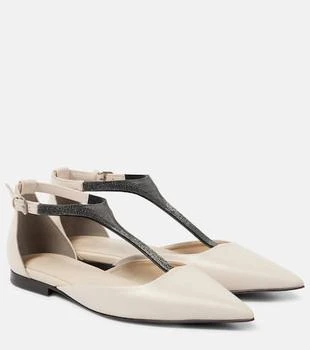 Brunello Cucinelli | Monili leather flats