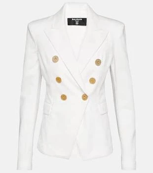 Balmain | Double-breasted denim blazer