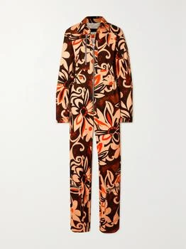 Dries Van Noten | Floral-print Cotton-corduroy Jumpsuit
