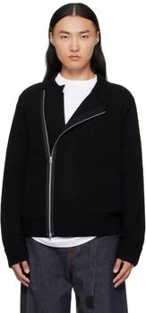 Sacai | Black Wool Knit Cardigan