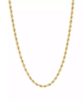 Macy's | Hollow Rope Chain Necklace in 10k Yellow Gold
