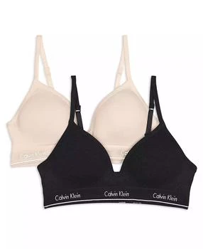 Calvin Klein Girls 7-16 Seamless Hybrid Bra, 2-Pack