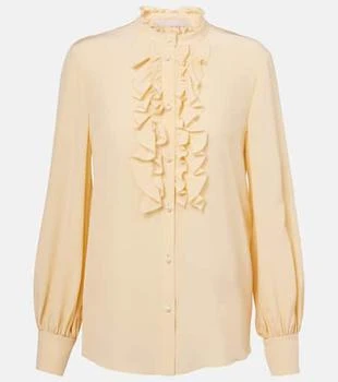 Valentino | Ruffled silk crêpe de chine blouse
