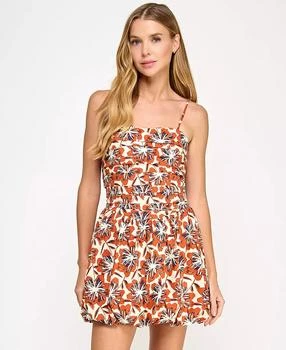Juniors' Bow-Back Bubble-Hem Dress