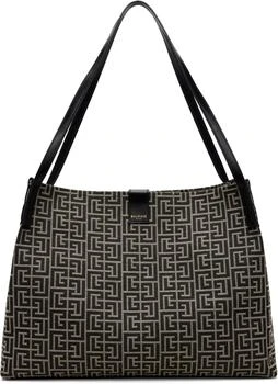 Balmain | Black & Off-White Medium Release Shopper Tote