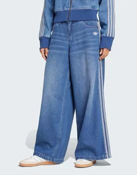 adidas Originals Adilenium wide fit jeans in blue