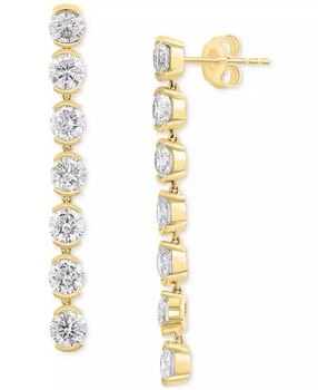Effy | EFFY® Lab Grown Diamond Linear Drop Earrings (3-3/8 ct. t.w.) in 14k Gold