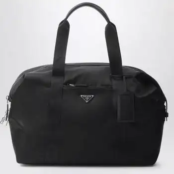 Prada | Black Re-Nylon and Saffiano travel bag
