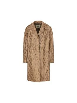 Fendi | Fendi FF Printed Long Sleeved Coat