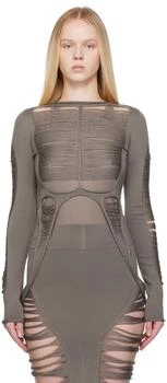 Rick Owens | Gray Hollywood Tanja LS Top