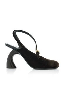 Dries Van Noten | Dries Van Noten Velvet Slingback Pumps - Moda Operandi