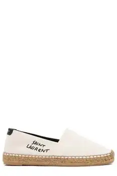 Yves Saint Laurent | Saint Laurent Logo Embroidered Slip-On Espadrilles