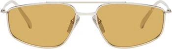 Prada | Silver Aviator Sunglasses