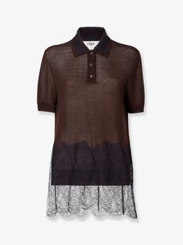 Fendi | Lingerie cashmere and silk polo shirt