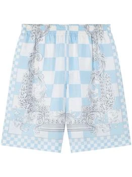 Versace | Silk Checkerboard Print Shorts