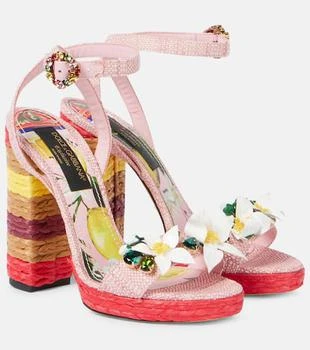 Dolce 
Gabbana | Taormina 135 embellished raffia sandals