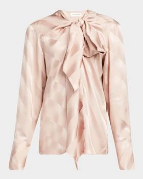 Dries Van Noten | Curbi Silk Neck-Tie Blouse