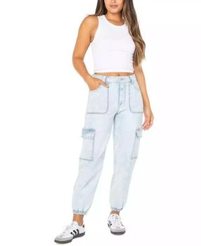 Juniors' High Rise Cargo Jogger Jeans